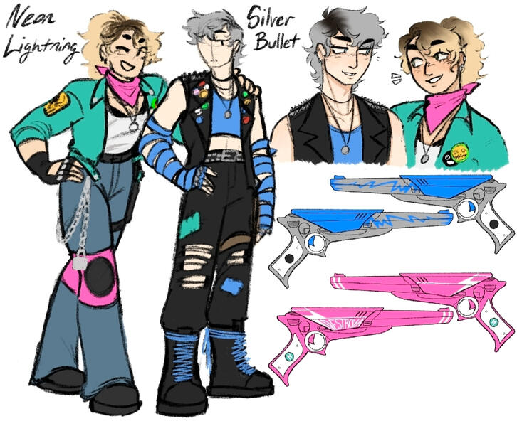 Neon Lightning &amp; Silver Bullet