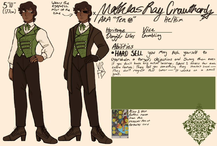 Mathias Crawthord - Reference Sheet